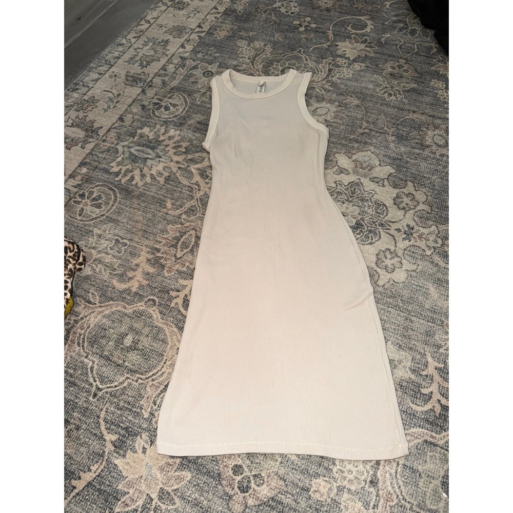 Skims Cotton Rib Mini Dress Tan